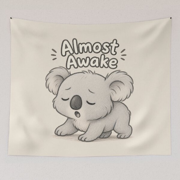 Item preview, Almost Awake – Sleepy Koala designed and sold by ChirpInc.
