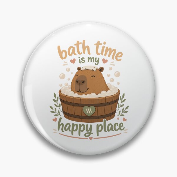 Item preview, Cute Capybara Bath Time Illustration designed and sold by RGShirtWorks.