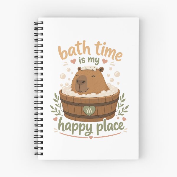 Item preview, Cute Capybara Bath Time Illustration designed and sold by RGShirtWorks.