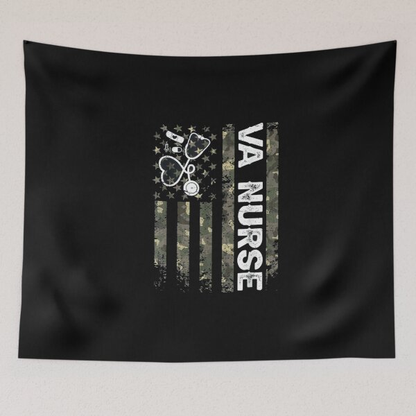 Item preview, VA Nurse Camouflage American Flag Patriotic Nurse Week designed and sold by Gbriel3.