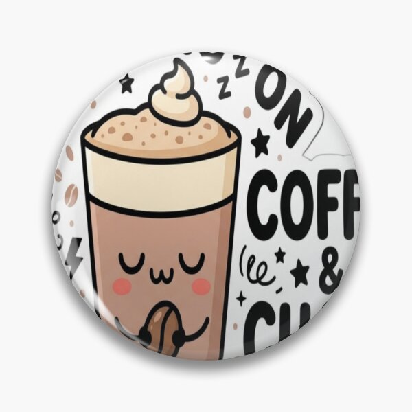 Item preview, Running on Coffee & Chaos | Cute Kawaii Coffee Cup Sticker  designed and sold by AdityaShop18.