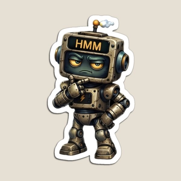 Item preview, RustyBot Industrial Robot Mood Hmm designed and sold by RustyBot.