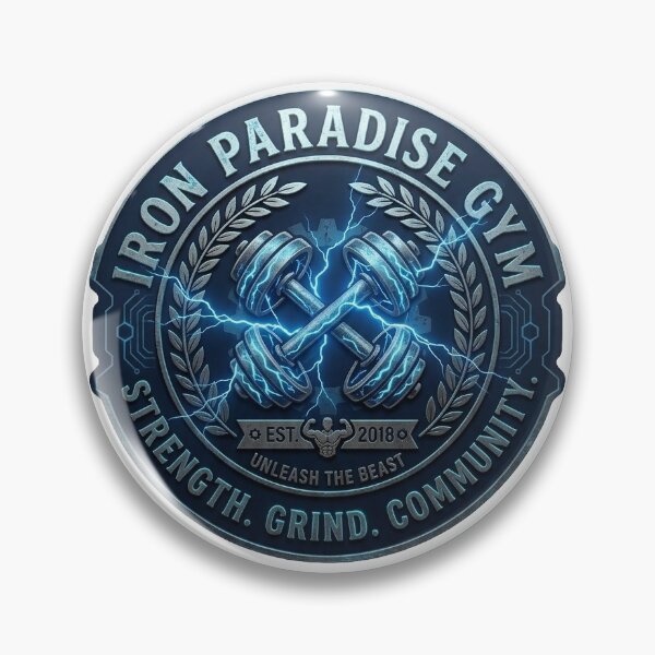 Item preview, Iron Paradise Gym Motivational Fitness Workout Logo.. designed and sold by JeevanStickers.