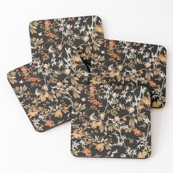 Item preview, CHATEAU CHINOISERIE - VINTAGE SATURATED COLORS ON BLACK designed and sold by FISCHKANDI DESIGN STUDIO.