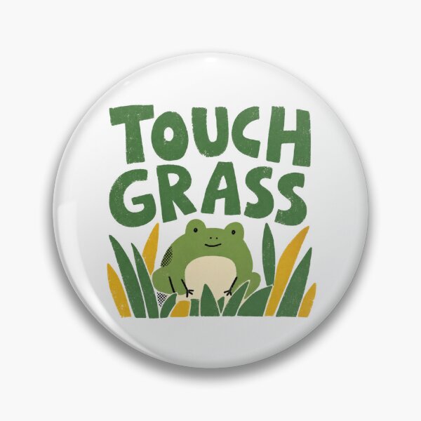 Item preview, Touch Grass Frog designed and sold by Fernhaven.