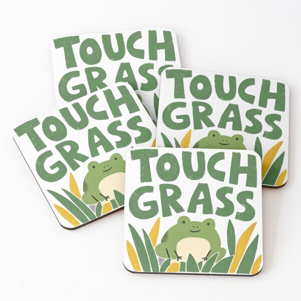 Item preview, Touch Grass Frog designed and sold by Fernhaven.
