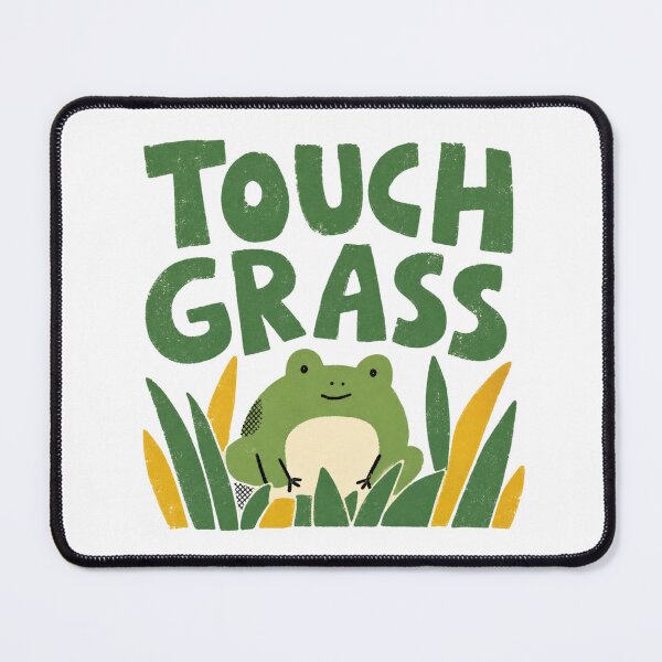 Item preview, Touch Grass Frog designed and sold by Fernhaven.
