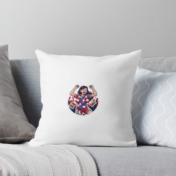 Item preview, Teen Girl Football Fan Sticker | World Cup Cheer Mascot | Soccer Supporter Die-Cut Sticker designed and sold by Arts121.