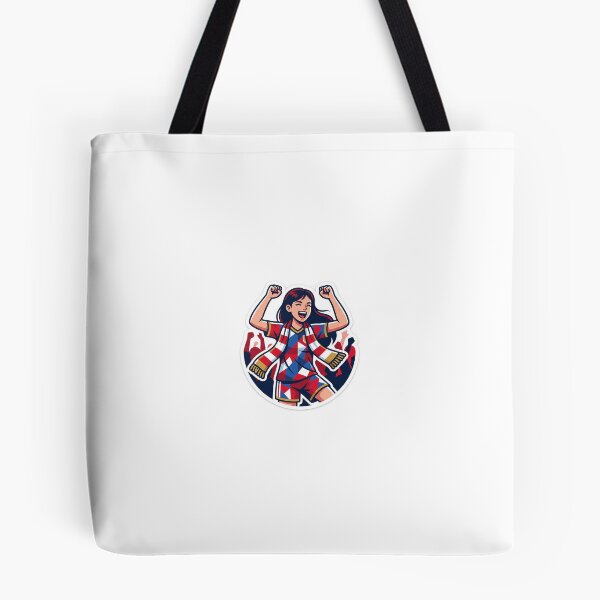 Item preview, Teen Girl Football Fan Sticker | World Cup Cheer Mascot | Soccer Supporter Die-Cut Sticker designed and sold by Arts121.