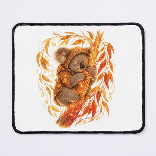 Item preview, Cozy Koala Hugging Glowing Autumn Branch Cyber Fall designed and sold by AQUILAKREO.