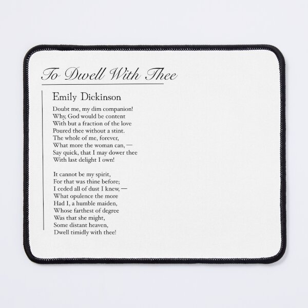 Item preview, Doubt Me, My Dim Companion | Emily Dickinson Love Poetry Art designed and sold by The Prose Atelier.
