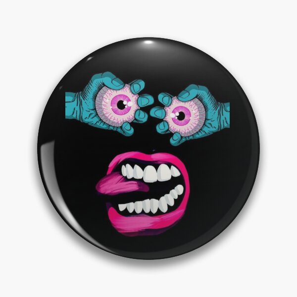 Item preview, Psychedelic Monster Face Illustration - Surreal Neon Eyeballs and Lips Pop Art designed and sold by UrbanCanvas 111.