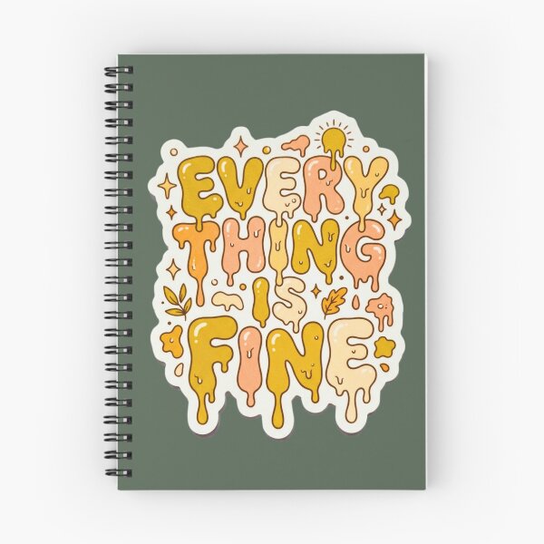 Item preview, Everything Is Fine Cheerful Ironic Typography designed and sold by HAPPY HARBOR DESIGN .