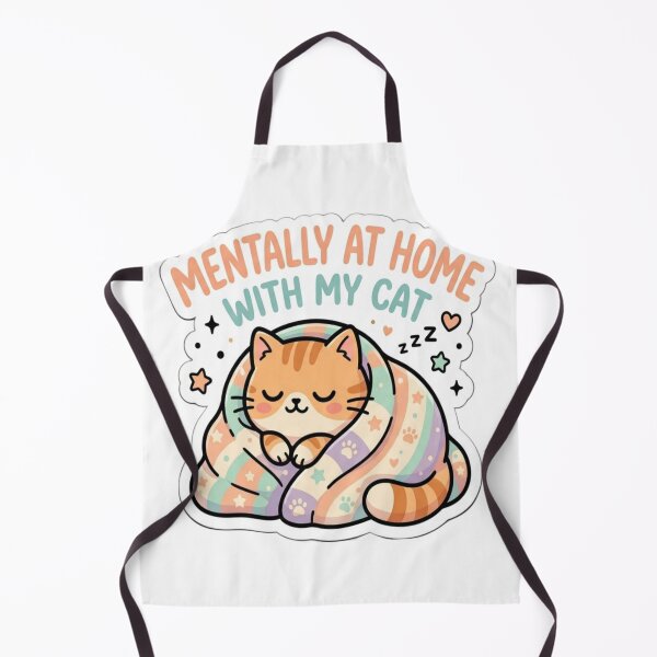 Item preview, Mentally at Home with My Cat | Cute Kawaii Cat Sticker designed and sold by AdityaShop18.