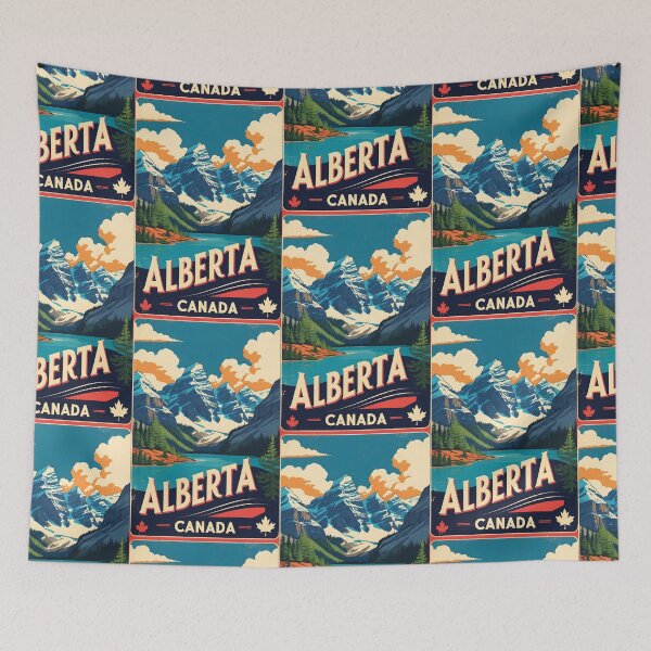 Item preview, Alberta Edmonton Calgary Canada Vintage Travel Tourism designed and sold by TravelersGems.