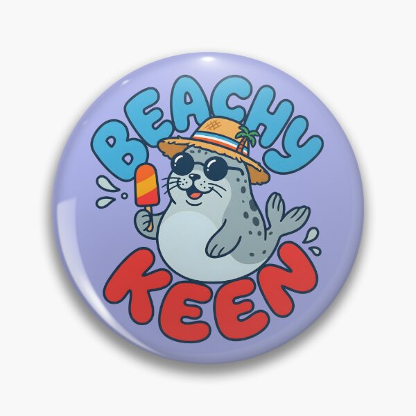 Item preview, Beachy Keen – Cute Seal Summer Design designed and sold by Sea Gem.