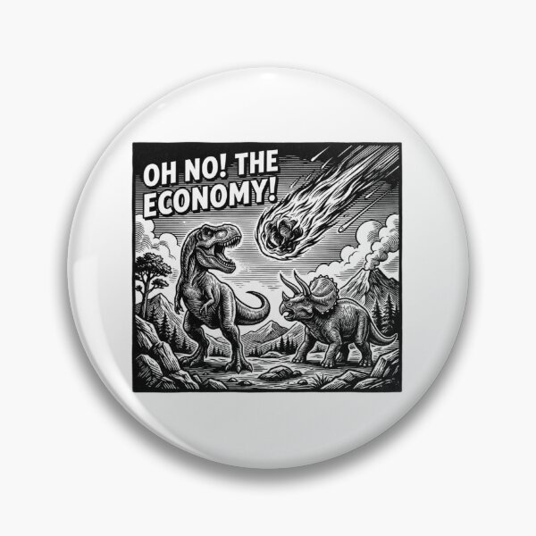Item preview, Oh No The Economy Dinosaur Asteroid Comic Art designed and sold by SiarheiYur.