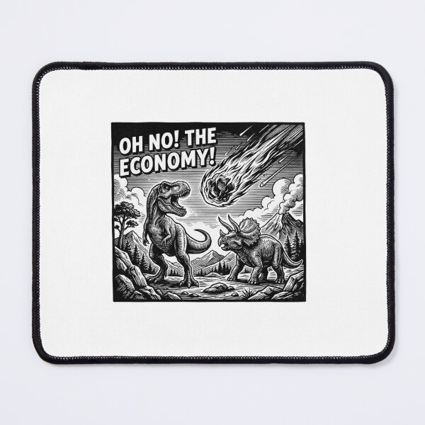 Item preview, Oh No The Economy Dinosaur Asteroid Comic Art designed and sold by SiarheiYur.