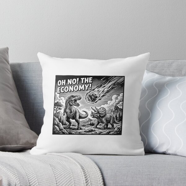 Item preview, Oh No The Economy Dinosaur Asteroid Comic Art designed and sold by SiarheiYur.