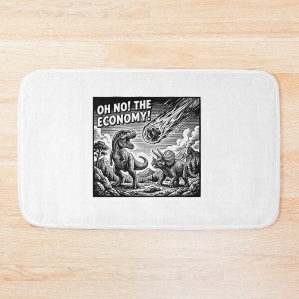 Item preview, Oh No The Economy Dinosaur Asteroid Comic Art designed and sold by SiarheiYur.