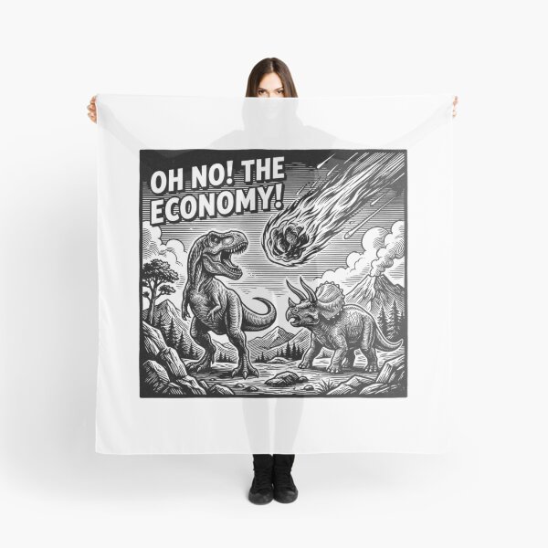 Item preview, Oh No The Economy Dinosaur Asteroid Comic Art designed and sold by SiarheiYur.