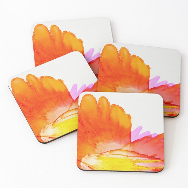 Item preview, Fiery Bloom – Vibrant Orange and Pink Watercolor Flower designed and sold by BuckaBaby.