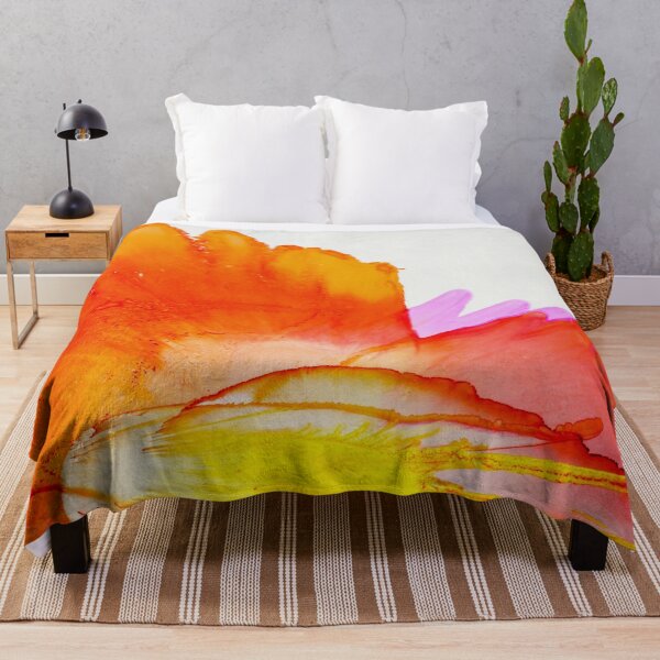 Item preview, Fiery Bloom – Vibrant Orange and Pink Watercolor Flower designed and sold by BuckaBaby.