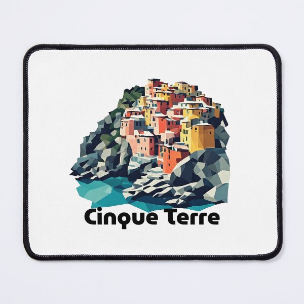 Item preview, Cinque Terre Italy Travel Poster - Abstract Italian Coastal Architecture Art designed and sold by OzzFrequency.