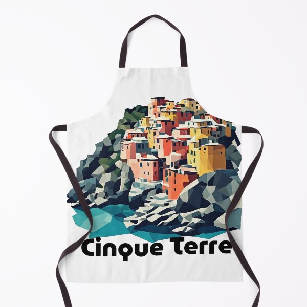 Item preview, Cinque Terre Italy Travel Poster - Abstract Italian Coastal Architecture Art designed and sold by OzzFrequency.