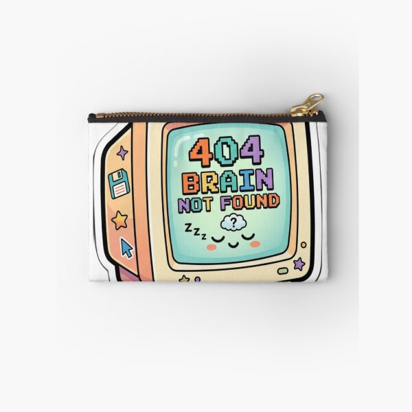 Item preview, 404 Brain Not Found | Cute Retro Computer Sticker | Funny Nerd & Programmer Vinyl Decal | Kawaii Tech Aesthetic designed and sold by AdityaShop18.