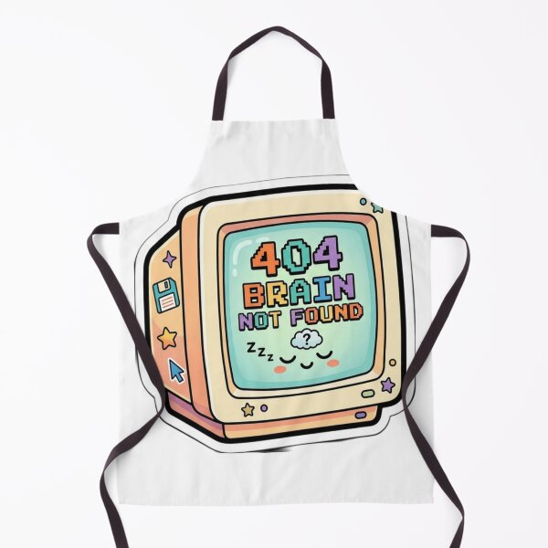 Item preview, 404 Brain Not Found | Cute Retro Computer Sticker | Funny Nerd & Programmer Vinyl Decal | Kawaii Tech Aesthetic designed and sold by AdityaShop18.