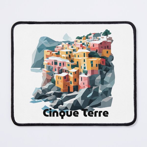 Item preview, Cinque Terre Italy Travel Poster - Abstract Italian Coastal Architecture Art designed and sold by OzzFrequency.