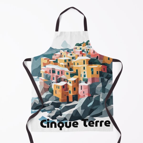 Item preview, Cinque Terre Italy Travel Poster - Abstract Italian Coastal Architecture Art designed and sold by OzzFrequency.