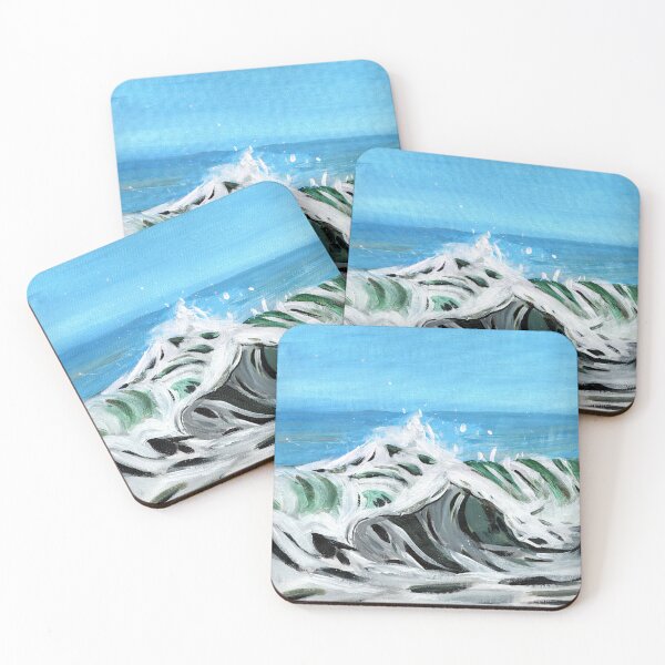 Item preview, Green and blue waves designed and sold by tattooclumsey.