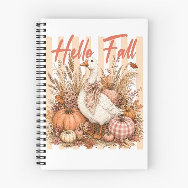Item preview, Hello Fall Goose with Pumpkins designed and sold by NightSpell.
