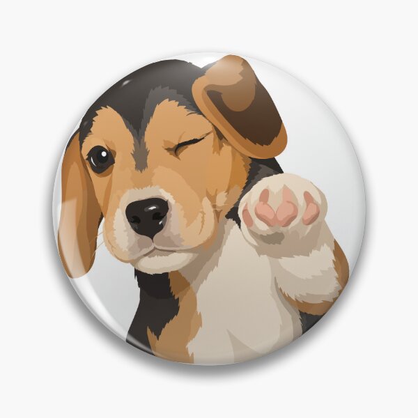 Item preview, Winking Beagle Meme Illustration designed and sold by PrintondemArt.