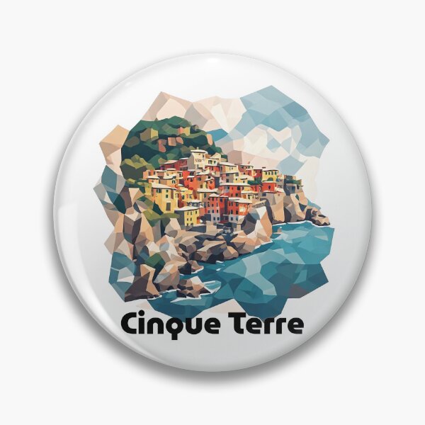 Item preview, Cinque Terre Italy Travel Poster - Abstract Italian Coastal Architecture Art designed and sold by OzzFrequency.