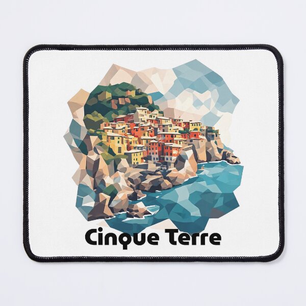 Item preview, Cinque Terre Italy Travel Poster - Abstract Italian Coastal Architecture Art designed and sold by OzzFrequency.