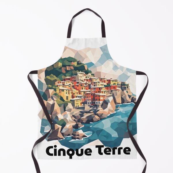 Item preview, Cinque Terre Italy Travel Poster - Abstract Italian Coastal Architecture Art designed and sold by OzzFrequency.