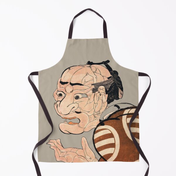 Item preview, Japanese Optical Illusion - Modern Ukiyo-e Portrait - Japandi, Beige designed and sold by Black Swallow.