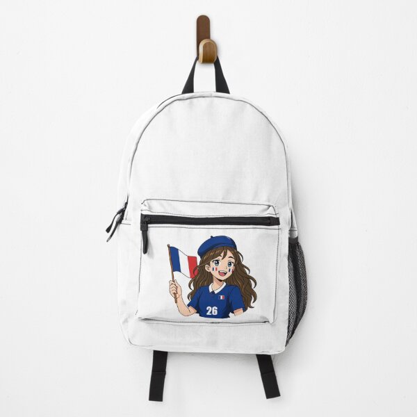 Item preview, France Beret Girl Waving National Flag Anime designed and sold by Anne97s.