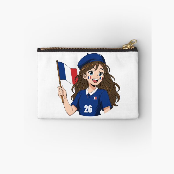 Item preview, France Beret Girl Waving National Flag Anime designed and sold by Anne97s.