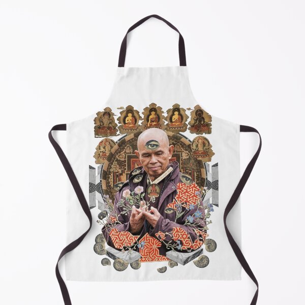 Item preview, Thich Nhat Hanh Third Eye Surreal Collage designed and sold by Mystikos Art.