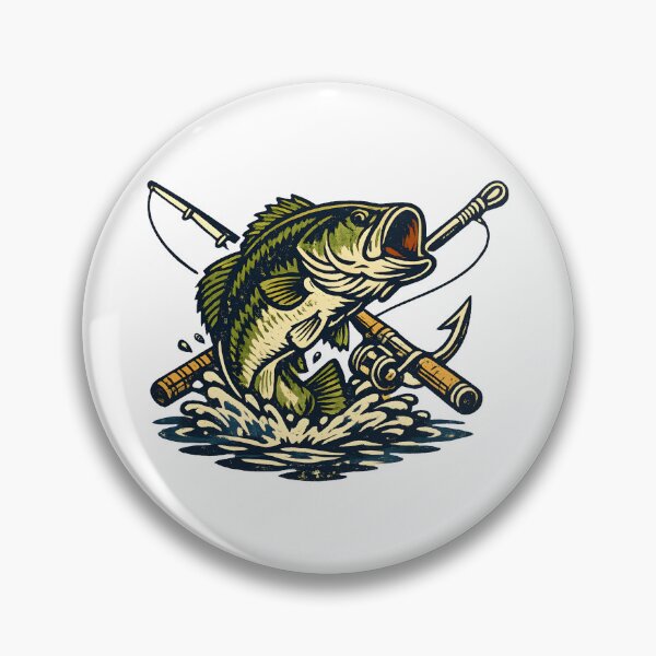 Item preview, Vintage Fishing Club Bass Fish Retro Emblem Outdoor Adventure designed and sold by Artycom.