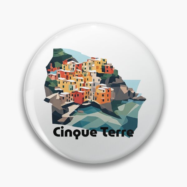 Item preview, Cinque Terre Italy Travel Poster - Abstract Italian Coastal Architecture Art designed and sold by OzzFrequency.