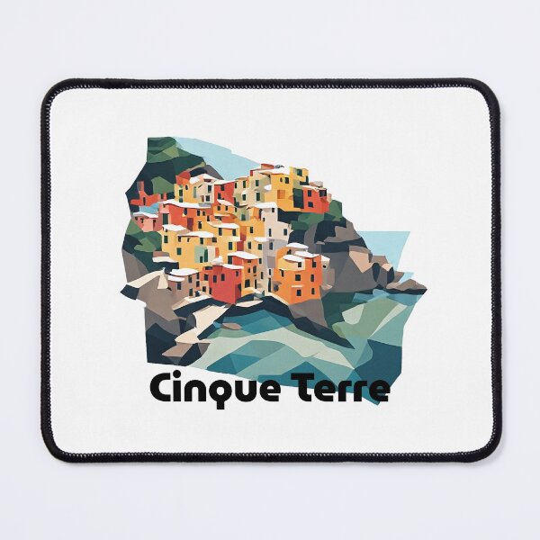 Item preview, Cinque Terre Italy Travel Poster - Abstract Italian Coastal Architecture Art designed and sold by OzzFrequency.