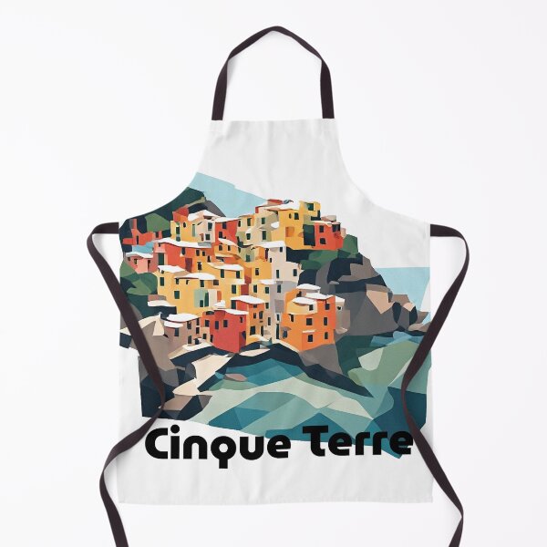 Item preview, Cinque Terre Italy Travel Poster - Abstract Italian Coastal Architecture Art designed and sold by OzzFrequency.