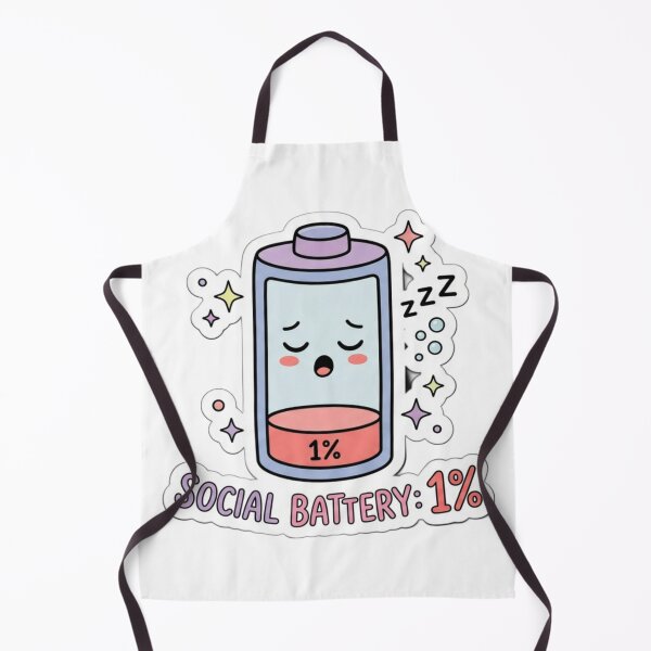 Item preview, Social Battery 1% Sticker | Cute Introvert Meme | Kawaii Low Battery designed and sold by AdityaShop18.