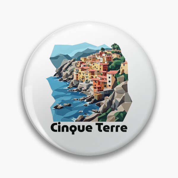 Item preview, Cinque Terre Italy Travel Poster - Abstract Italian Coastal Architecture Art designed and sold by OzzFrequency.