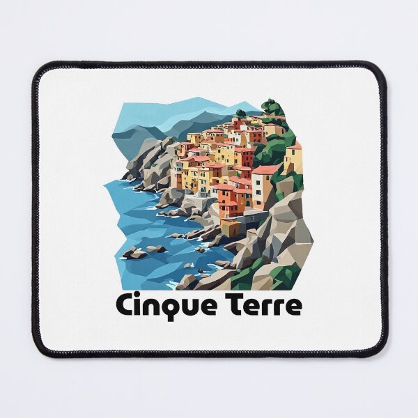 Item preview, Cinque Terre Italy Travel Poster - Abstract Italian Coastal Architecture Art designed and sold by OzzFrequency.